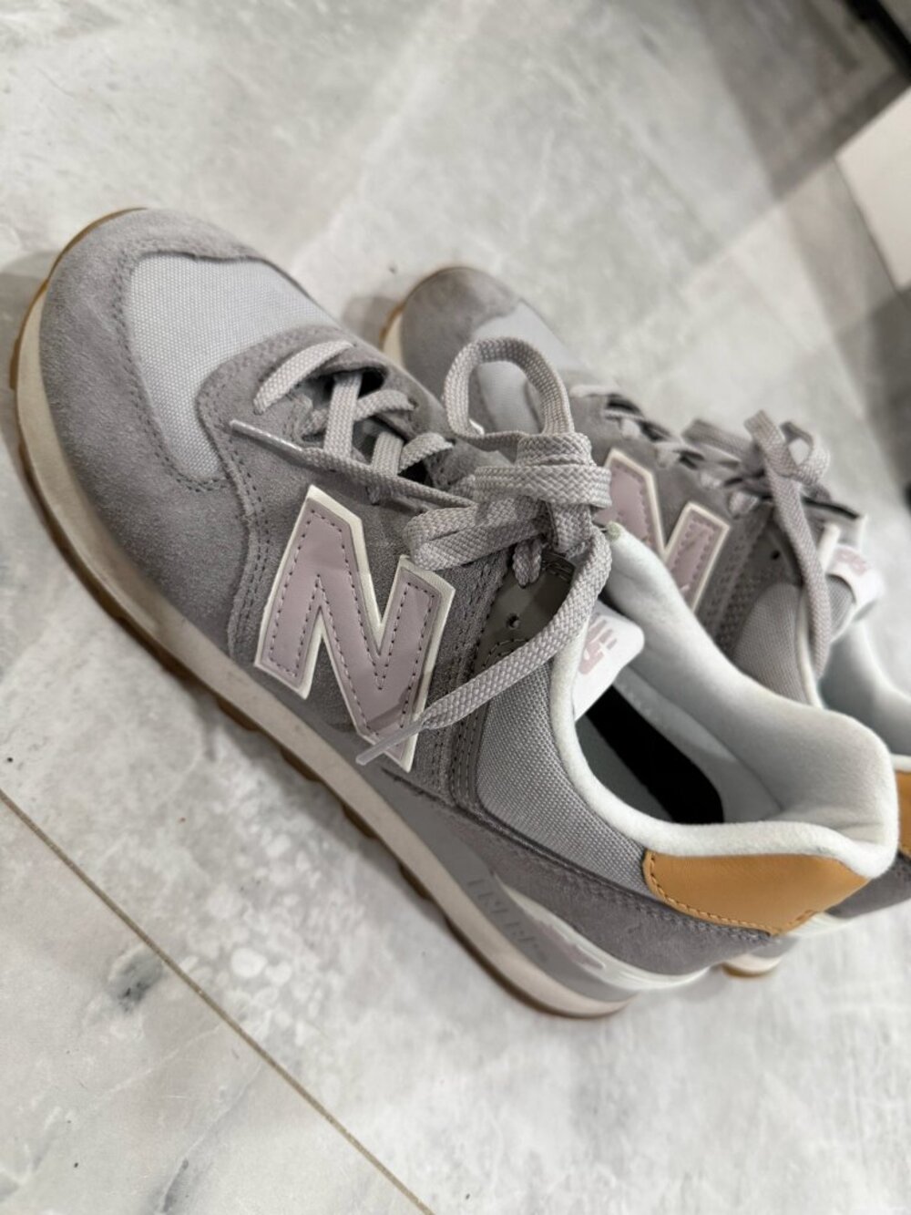 New Balance 574 Grey Gum Sneakers Size 8.5